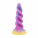 spiral colorful silicone anal dildo