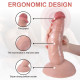 strong suction cup curved flesh realistic dildo