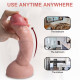 strong suction cup curved flesh realistic dildo