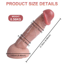 strong suction cup curved flesh realistic dildo