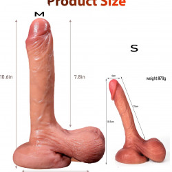 super soft dildo realistic 10 inch with balls