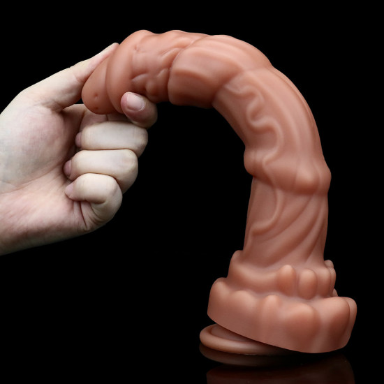 9 inch textured silicone dildo