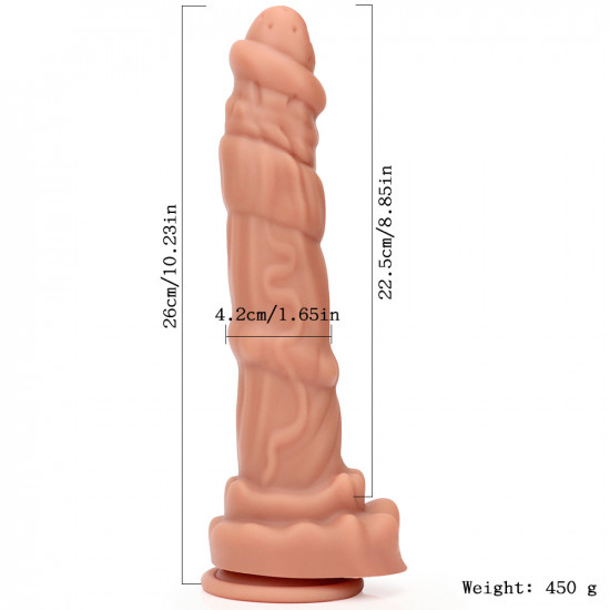 9 inch textured silicone dildo