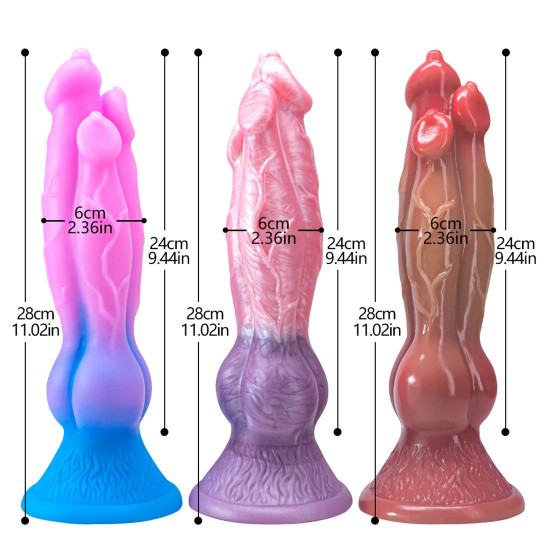 three headed dog dildo big sex toys