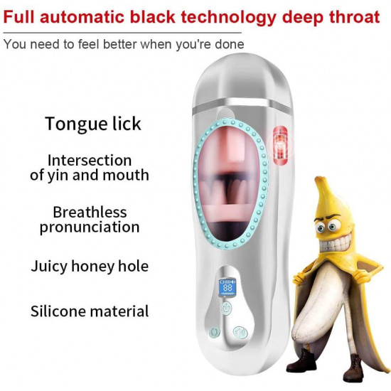 thrusting heating deep throat rotation vibration sound masturbator