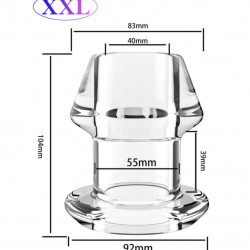 transparent tpe hollow butt plug for sm fun