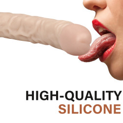 two way dildo double dong toy white