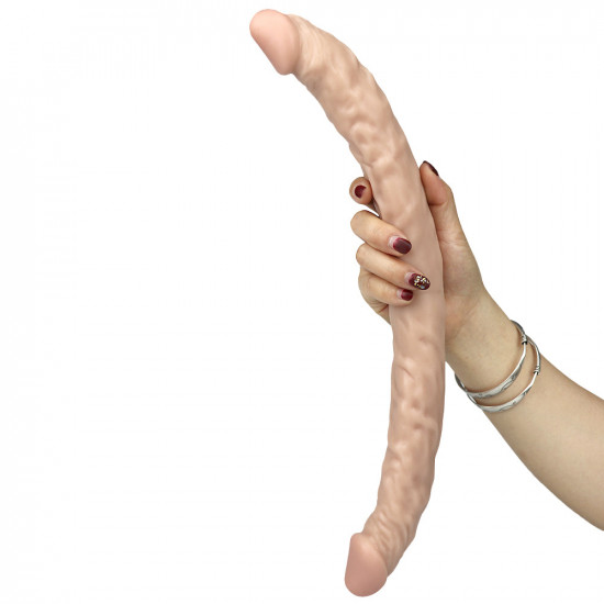 two way dildo double dong toy white