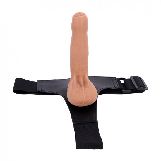 realistic uncircumcised dildo 9 inch strap on