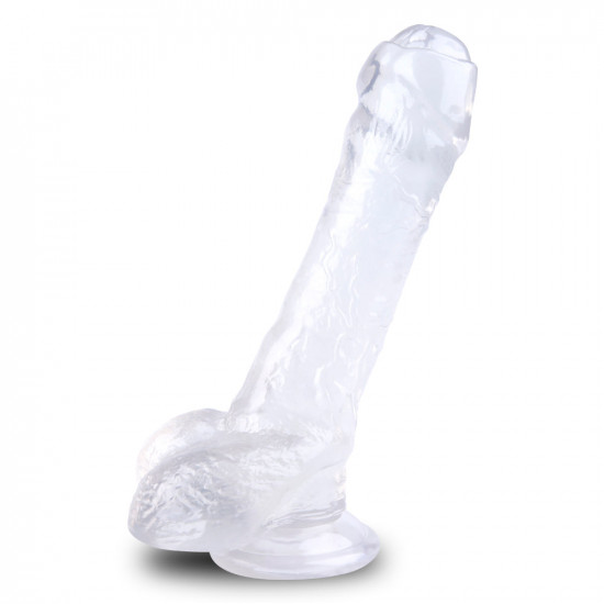 uncircumcised transparent jelly dildo