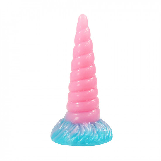 unicorn dildo tapered 8 inch pink light up