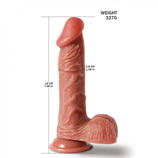 vein texture dildo with balls