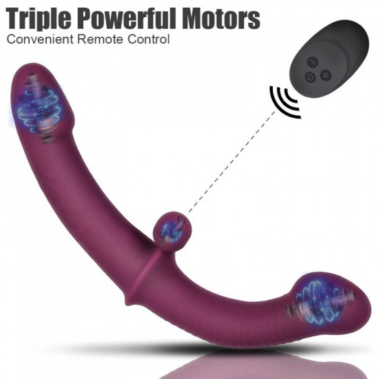 vibration double headed dildo remote control