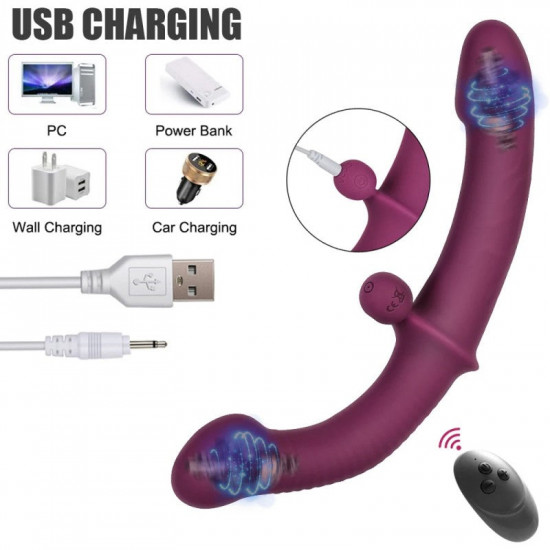 vibration double headed dildo remote control