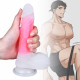 white and pink silicone 7 inch jelly dildo