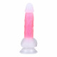 white and pink silicone 7 inch jelly dildo