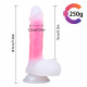 white and pink silicone 7 inch jelly dildo