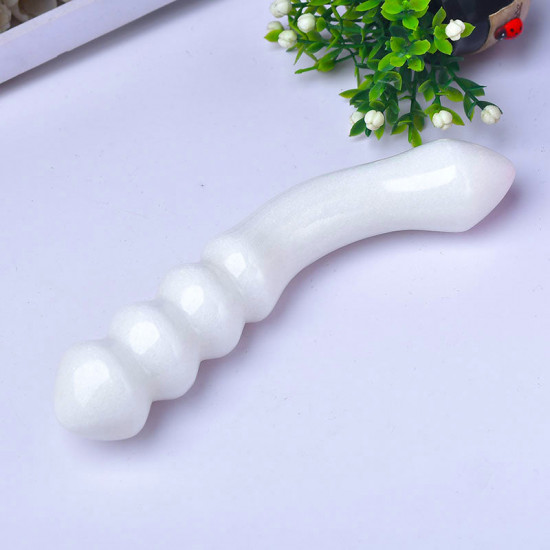 white aventurine anal dildo crystal