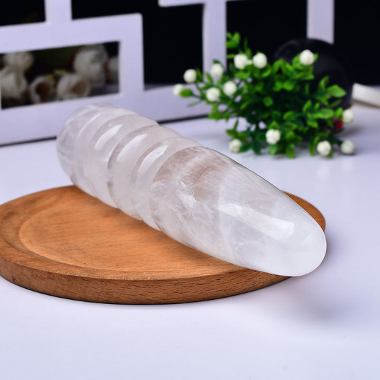 white crystal thread dildo