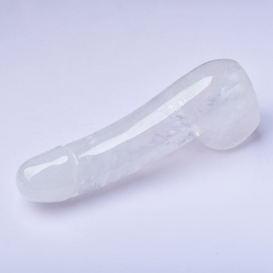 white jade quartz crystal penis dildo