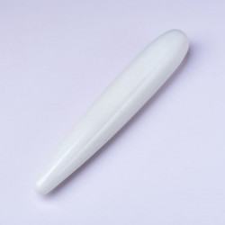 white jade straight crystal dildo