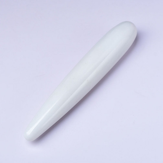 white jade straight crystal dildo