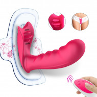 wireless invisible wearable dildo tongue licking vibrator