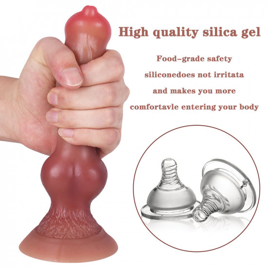 wolf dildo knots silicone 7 inch