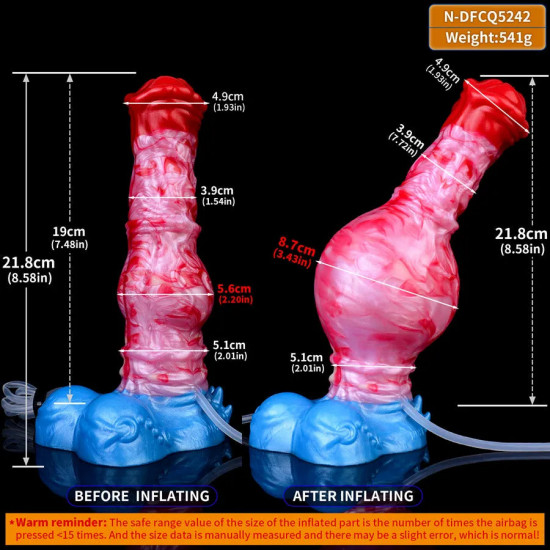 horse knot inflatable ejaculation dildo